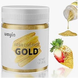 Gold Food Coloring Metallic Glitter Paint